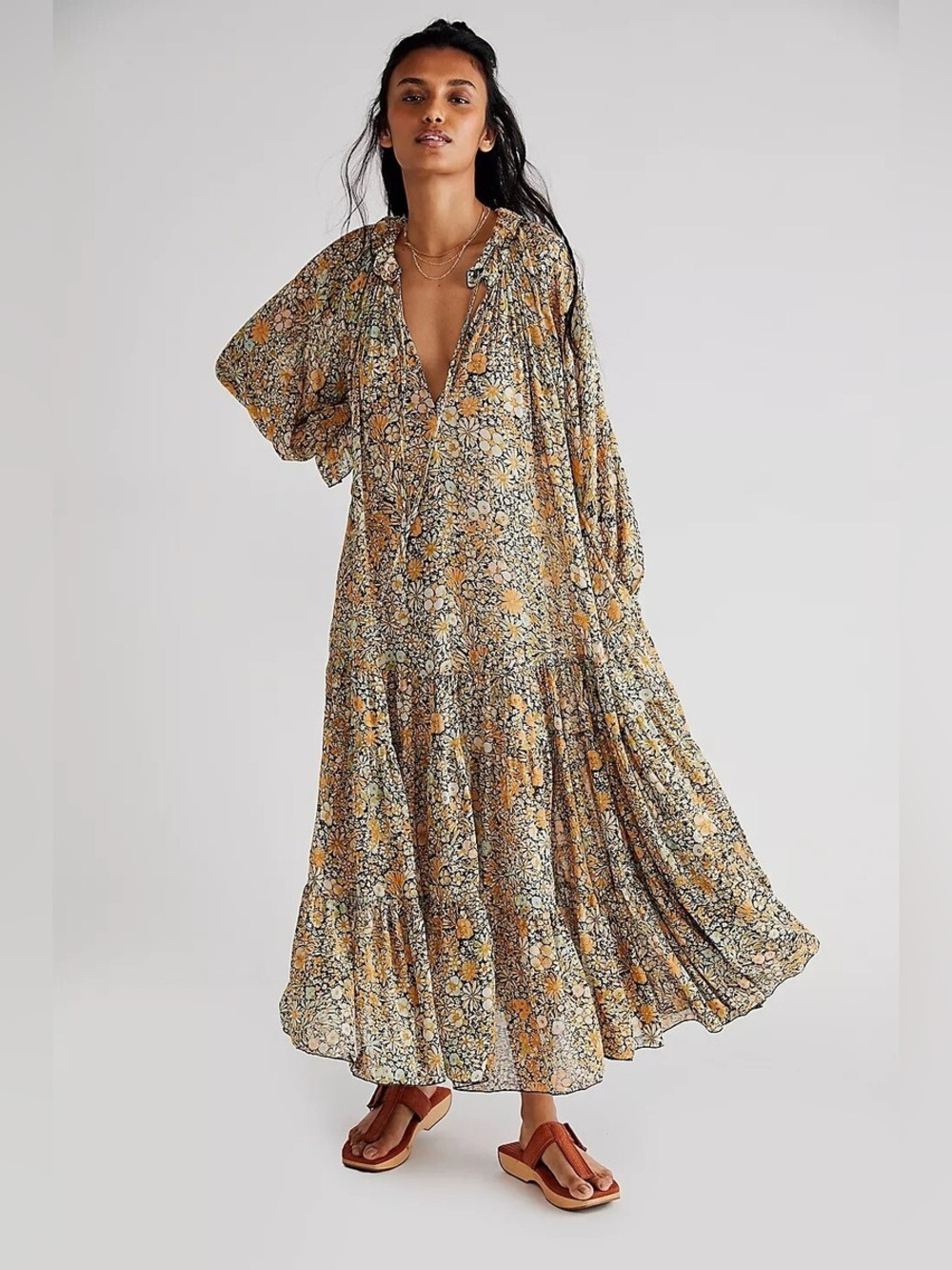 Free People Feeling Groovy Maxi Dress S price firm - Picture 3 of 10